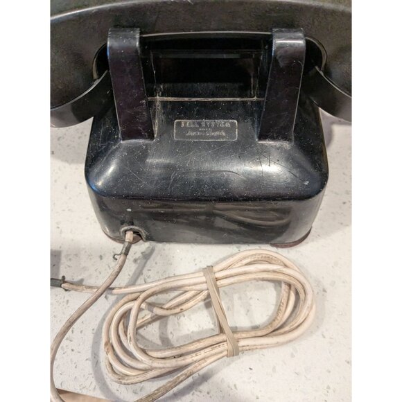 Vintage Black Rotary Dial Telephone C/D 500 3/55 with Cord - Picture 12 of 15